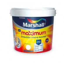 Marshall Maximum Silikonlu ipek Mat Boya  İç Cephe Silinebilir Duvar Boyası 15 L / 20 Kg TÜM RENKLER